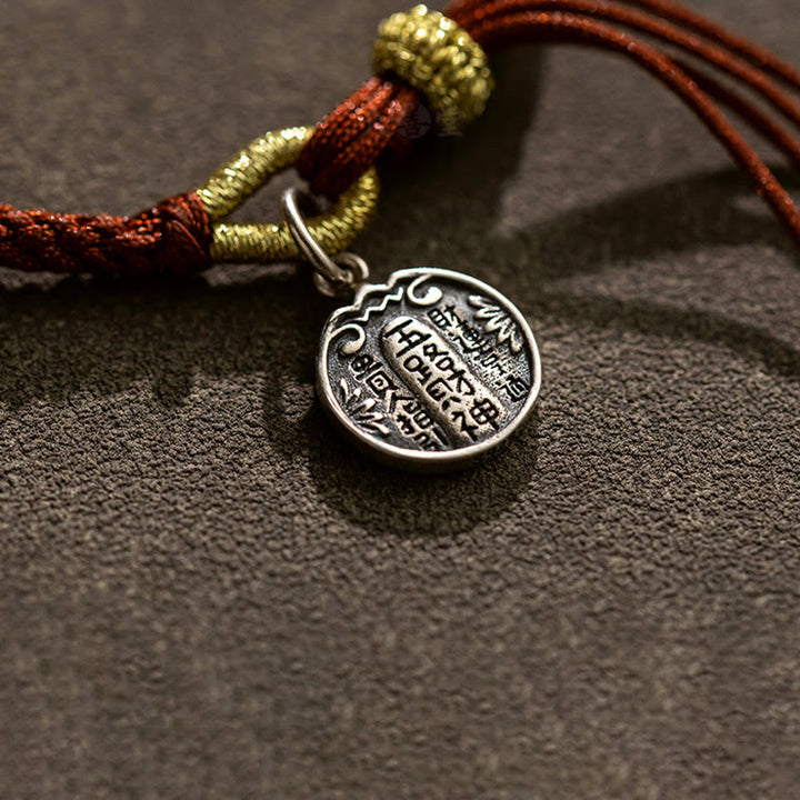 Buddha Stonesハンドメイド 925 スターリングシルバー 五行神 富と幸運の守護 紐編みブレスレット - image 5