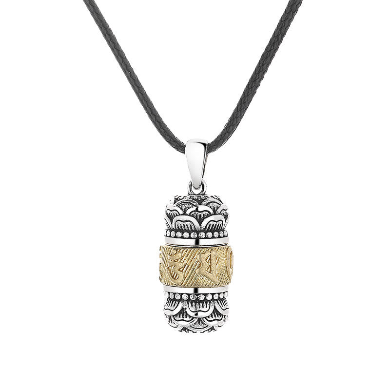 チベットのBuddha Stonesオーム・マニ・パドメ・フム彫刻された知恵の純粋さのチェーンレザーロープネックレスペンダント - image 4