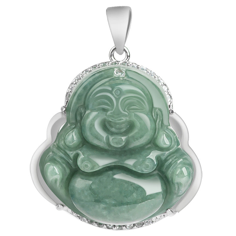 Buddha Stones925スターリングシルバー 笑う仏陀 翡翠 豊穣のネックレスチェーンペンダント - image 13