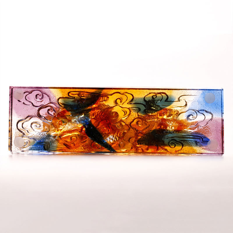 Buddha Stones手作り 多色龍 琉璃 クリスタル アートピース 保護 自宅 オフィス 装飾 - image 7