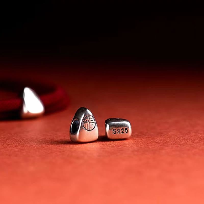 Buddha Stones925 スターリングシルバー 福文字 祝福 ハンドメイド 編み込みブレスレット - image 6