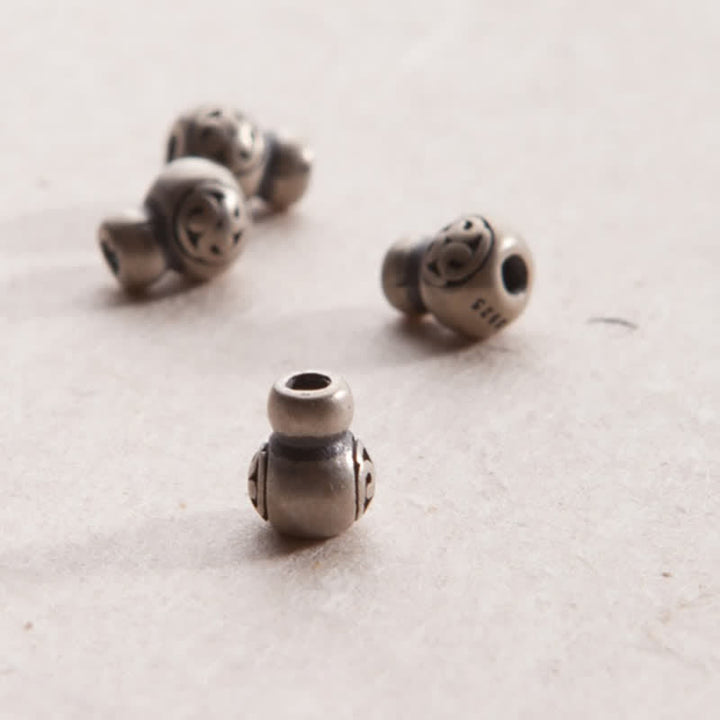 Buddha Stones 108Malaビーズ 925 スターリングシルバー シトリン サンダルウッド ターコイズ 守護 繁栄 ブレスレット