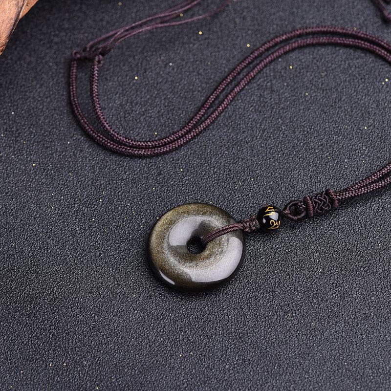 Buddha Stones チベット産黒曜石の守護ネックレス