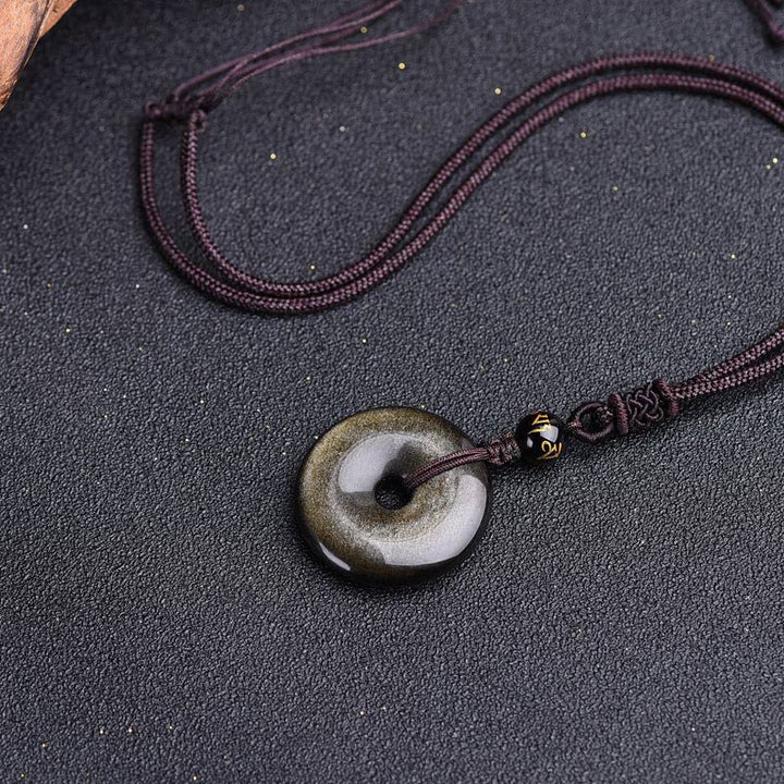 Buddha Stones チベット産黒曜石の守護ネックレス