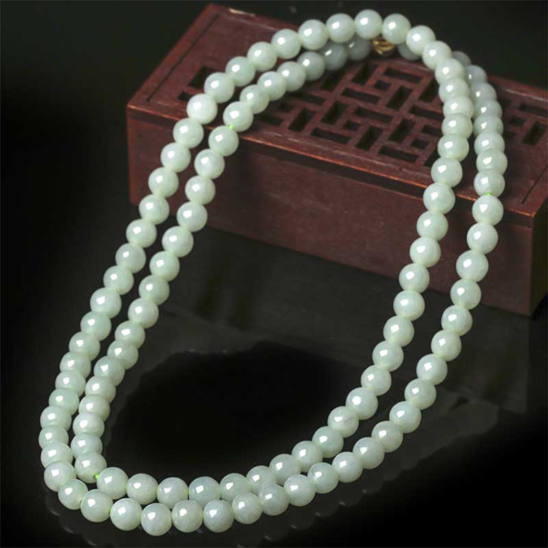 108個のビーズの翡翠の幸運のブレスレットのMala