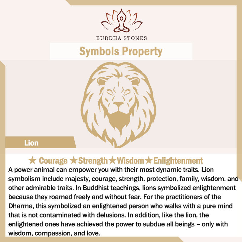 Buddha Stones天然銀光沢黒曜石 ライオン手首Mala保護タッセル ポケットMala車装飾