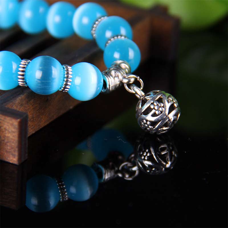 Buddha Stonesチベットキャッツアイ幸運ブレスレット