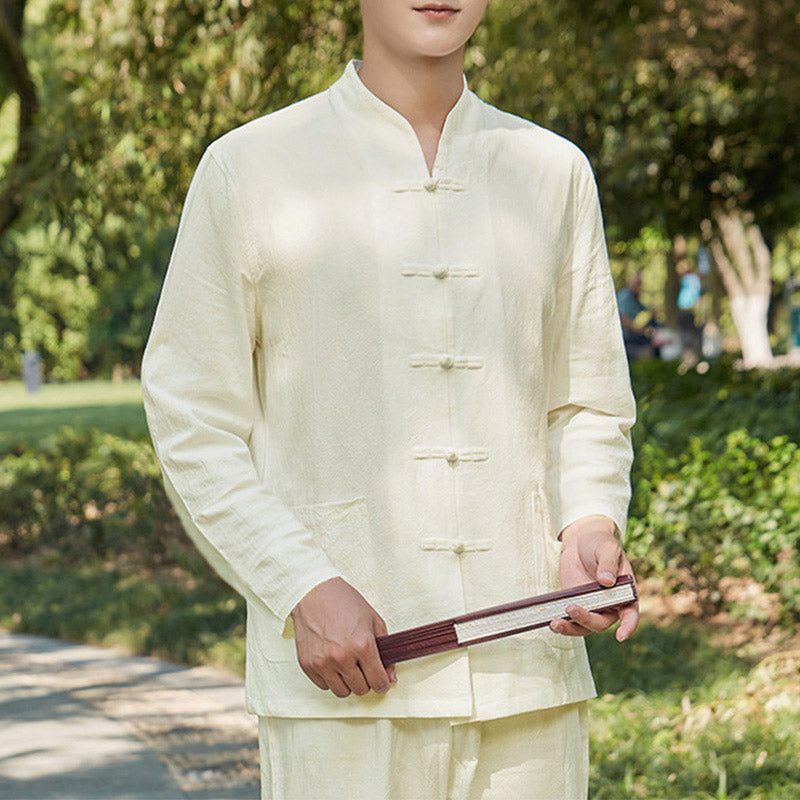 Buddha Stonesスピリチュアル 禅 ヨガ 瞑想 祈り 服 メンズセット - ベージュ - US/UK/AU48、 EU58 (6XL) - image 7