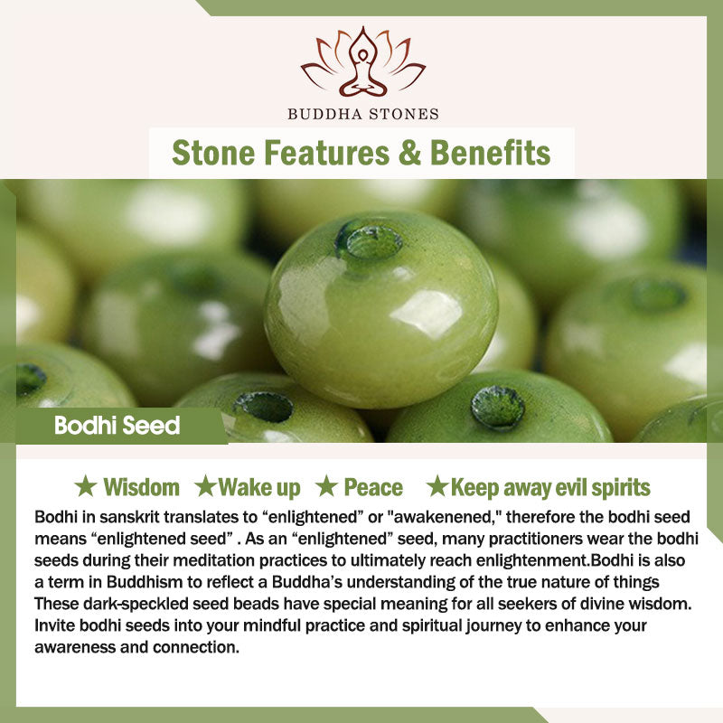 Buddha Stones天然菩提樹 108個入りMala知恵のブレスレット