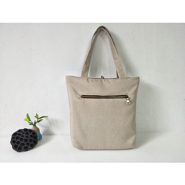 梨花 梅 桃の花 竹刺繍 キャンバス 大容量 ショルダーバッグ トートバッグ - image 45