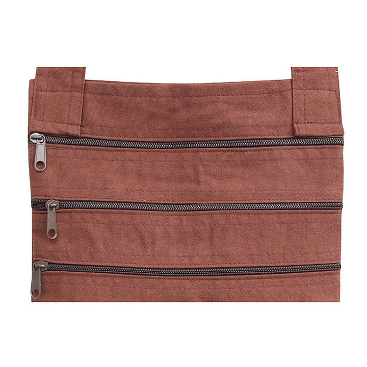 スピリチュアルマインドプラクティス ロータス刺繍コットンショルダーバッグ クロスボディバッグ - image 6