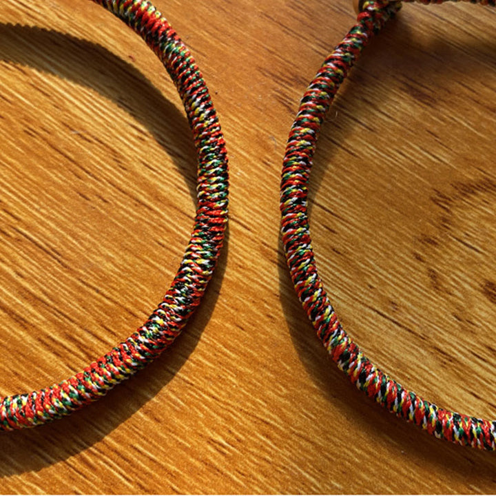 Buddha Stonesハンドメイド 925 スターリングシルバー十二支誕生仏守護 カラフル ロープブレスレット - image 15