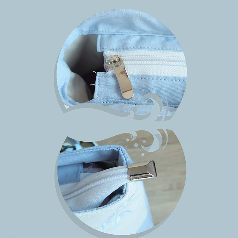 梨花 梅 桃の花 竹刺繍 キャンバス 大容量 ショルダーバッグ トートバッグ - image 9