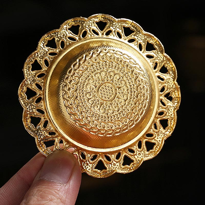 金色のひょうたん型星羽根スピリチュアル瞑想用ミニ合金製香炉