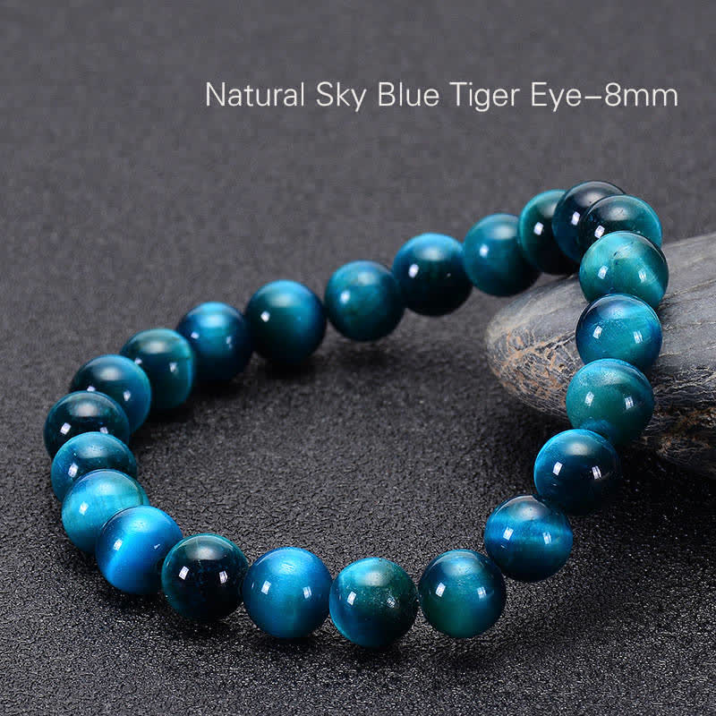 Buddha Stonesブルータイガーアイ守護ブレスレット - 0.31インチ（8mm） - image 7
