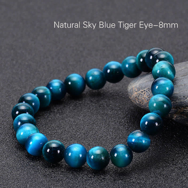 Buddha Stonesブルータイガーアイ守護ブレスレット - 0.31インチ（8mm） - image 7