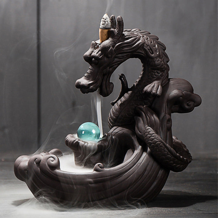 Buddha Stonesチベット龍守護香炉装飾