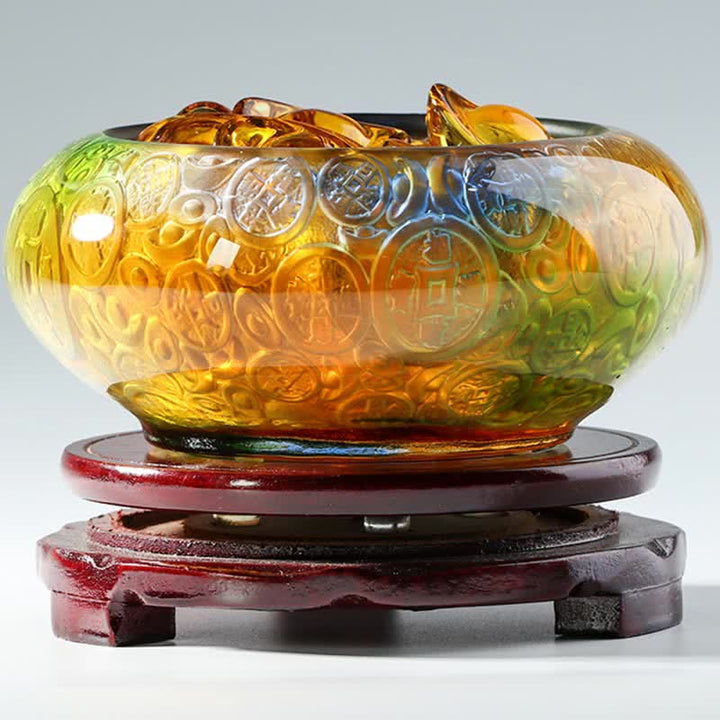 手作りのLiuliクリスタル宝ボウルインゴットアートピースホームデコレーション - image 1