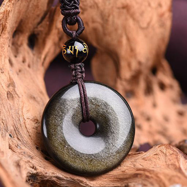 Buddha Stones チベット産黒曜石の守護ネックレス