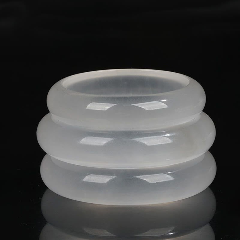 Buddha Stones天然 半透明 ゴールデン シルク 翡翠 富と幸運ブレスレットバングル - image 9