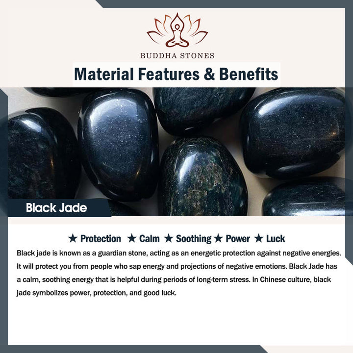 Buddha Stones天然黒翡翠 十二支 龍の歯模様 守護ネックレス ペンダント - image 10