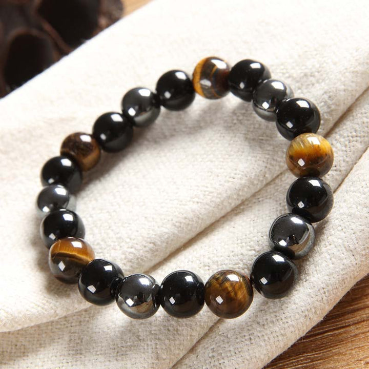 Buddha Stonesチベットタイガーアイブレスレットネックレスセット