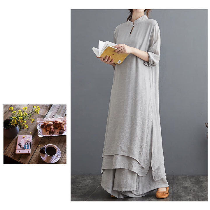 Buddha Stonesシンプルな柄 瞑想 祈り スピリチュアル 禅 練習 ヨガ ウェア レディース セット