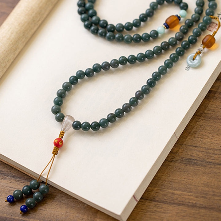 Buddha Stones108 ビーズ 菩提樹の祝福 瞑想ブレスレットMala