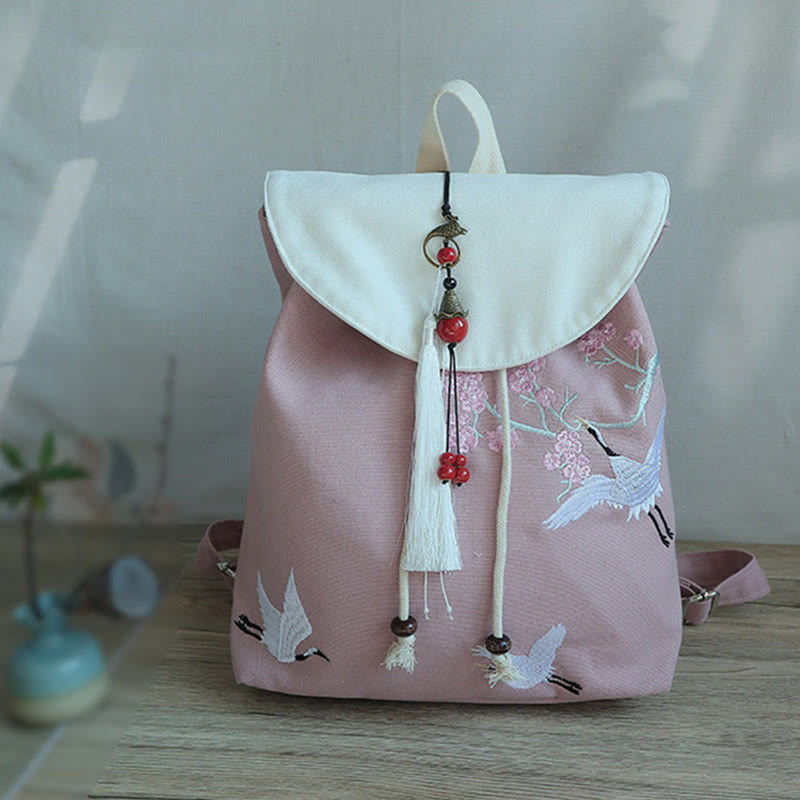 Buddha Stonesハンドメイド刺繍入り大容量キャンバスバックパック - image 35