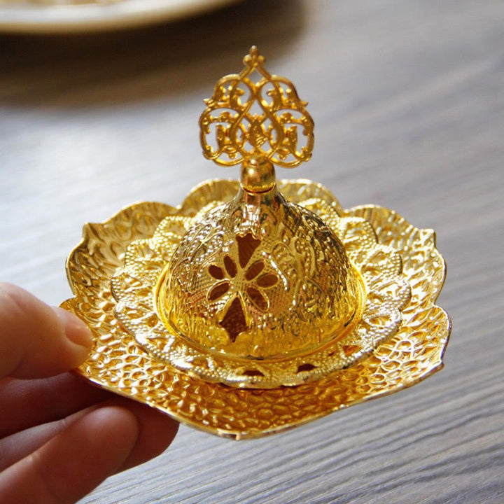 金箔コースター スピリチュアルなミニ合金製香炉