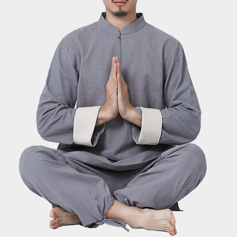 Buddha Stonesスピリチュアル 禅 瞑想 ヨガ 祈り 練習 コットン リネン 衣類 メンズ セット