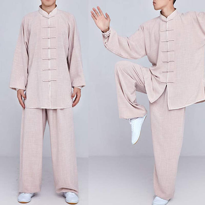 Buddha Stones瞑想禅祈りスピリチュアル太極拳気功練習ユニセックス刺繍服セット - image 13