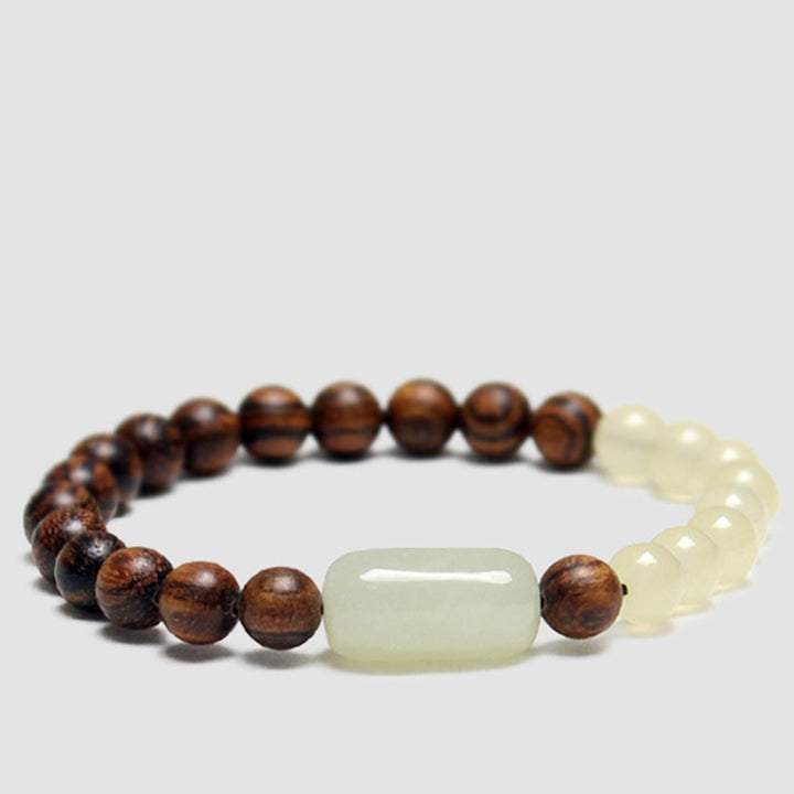 Buddha Stones翡翠白檀幸運豊穣ブレスレット