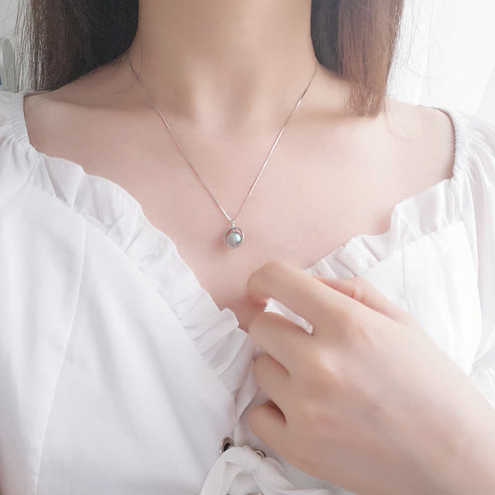 Buddha Stones 925スターリングシルバー ムーンストーン ラブプラネット 回転パターンネックレスペンダント