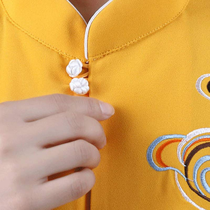 Buddha Stones縁起の良い雲 刺繍 瞑想 祈り スピリチュアル 禅 太極拳 気功 練習 ユニセックス 服セット