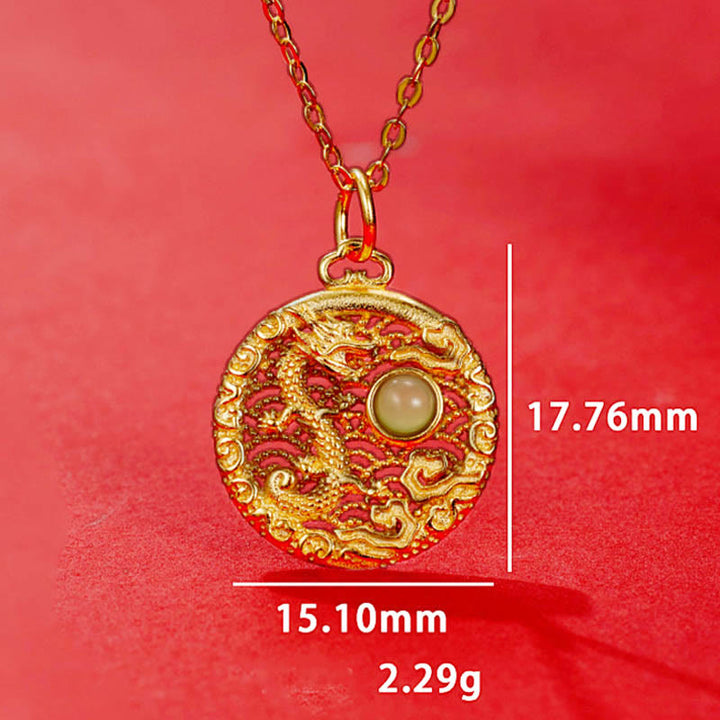 Buddha Stones925 スターリングシルバー 龍年 縁起の良い雲 和田翡翠象嵌 幸運のネックレスペンダント - image 6