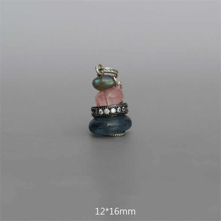 Buddha Stones禅ケアン ラブラドライト 各種クリスタル 落ち着いたペンダントネックレス