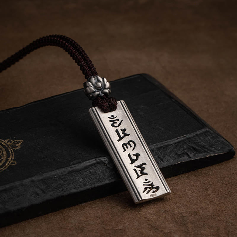 Buddha Stones999スターリングシルバーオーム・マニ・パドメ・フム彫刻入り 蓮の知恵ネックレスペンダント - image 13