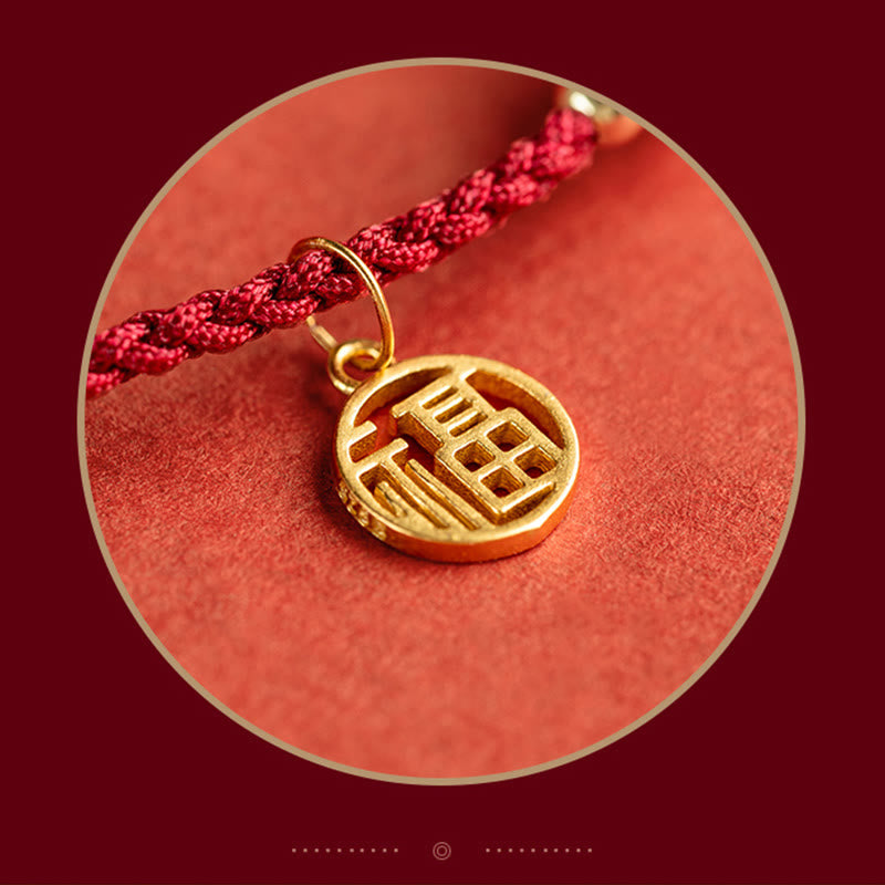 Buddha Stones925 スターリングシルバー幸運繁栄の福の文字瑪瑙真珠赤紐編みブレスレット - image 14