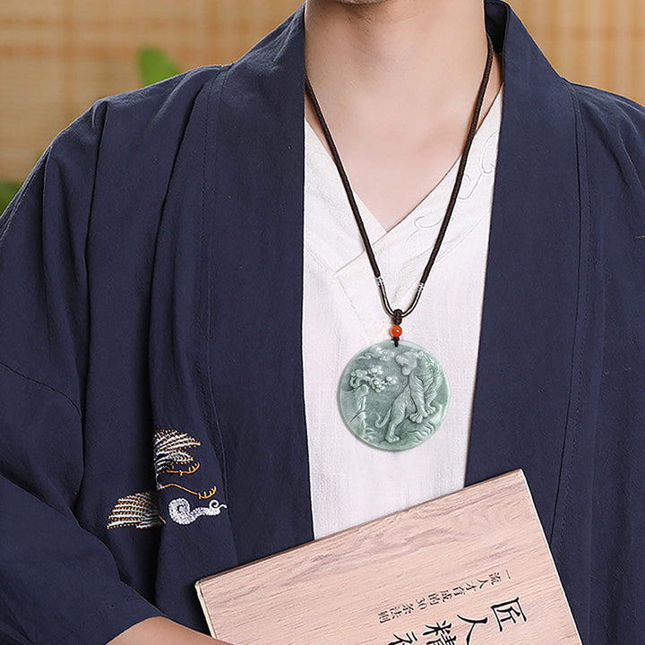 Buddha Stones十二支 虎 翡翠 守護 ネックレス 紐 ペンダント - image 3