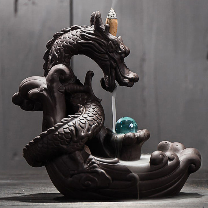 Buddha Stonesチベット龍守護香炉装飾