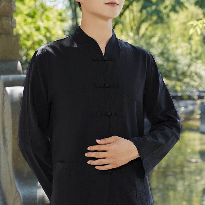 Buddha Stonesスピリチュアル 禅 ヨガ 瞑想 祈り 服 メンズセット - 黒 - US/UK/AU48、 EU58 (6XL) - image 2