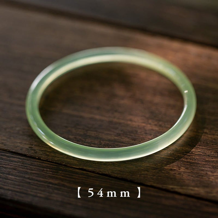Buddha Stones天然グリーンカルセドニー 強さと勇気 カフバングルブレスレット - 54mm - image 5