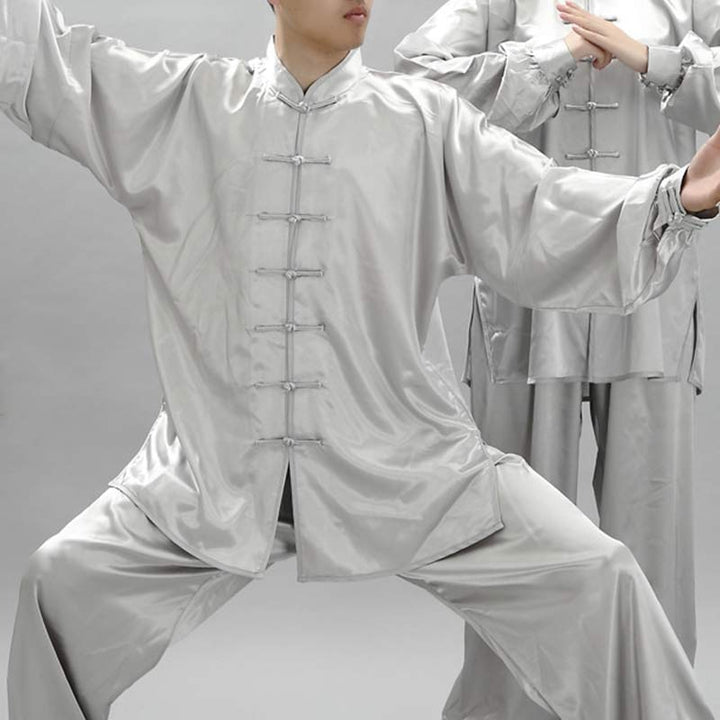 Buddha Stonesシンプルな柄 瞑想 祈り スピリチュアル 禅 太極拳 気功 練習 ユニセックス 服セット - ライトグレー - 3XL- 米国/UK/AU/ EUの2XLに適合 - image 15
