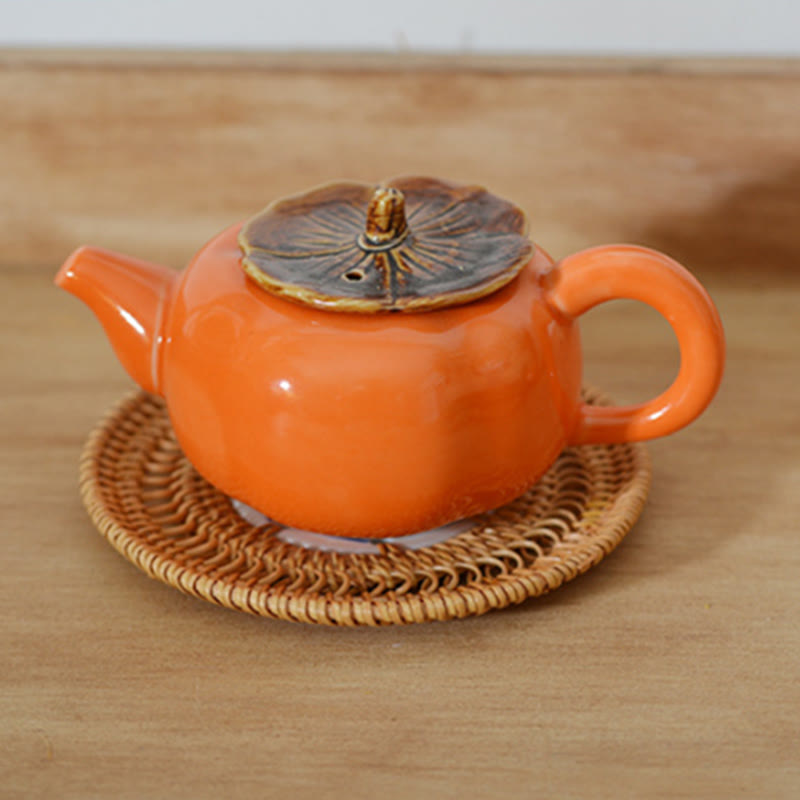 陶器の花柄ラタンカップマットティーカップコースター