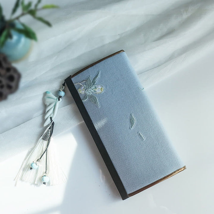 Buddha Stonesの花、梅、桃の花、竹の両面刺繍、大容量のキャッシュホルダーウォレット、ショッピングバッグ - image 10