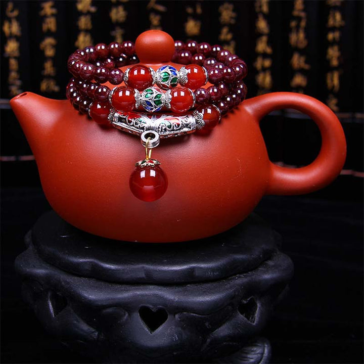 ガーネット 赤瑪瑙 祝福 ヒーリング ブレスレット ネックレス ペンダント 天然石 開運 守護 | Buddha Stones
