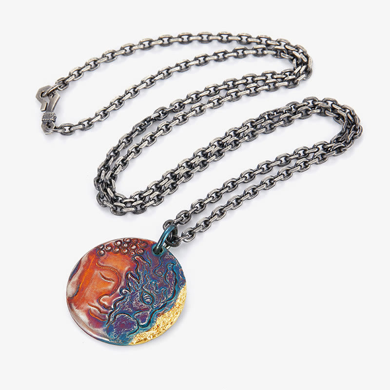 Buddha Stones999スターリングシルバー 24Kゴールド 半悪魔 半仏 慈悲のネックレスペンダント - image 10