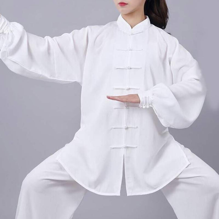 Buddha Stones瞑想禅祈りスピリチュアル太極拳気功練習ユニセックス刺繍服セット - image 0