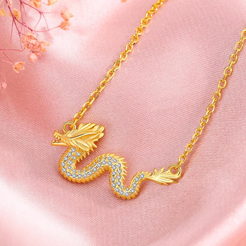 Buddha Stones925スターリングシルバー 龍年 縁起の良い金龍 幸運のチェーンネックレスペンダント - image 8